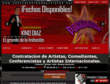 Tablet Screenshot of contrataciondeartistas.net